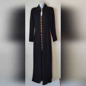 Vintage 1990s St John Evening Black Maxi dress by Marie Gray size 8
